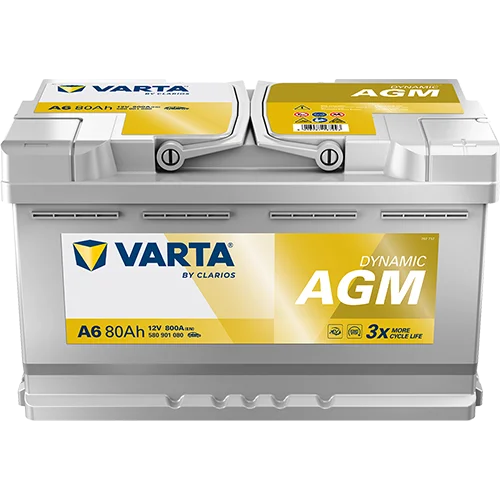 VARTA A6 12V 80Ah バッテリー VARTA A6 80Ah AGM Battery – Reliable Power | Swastik Fabs